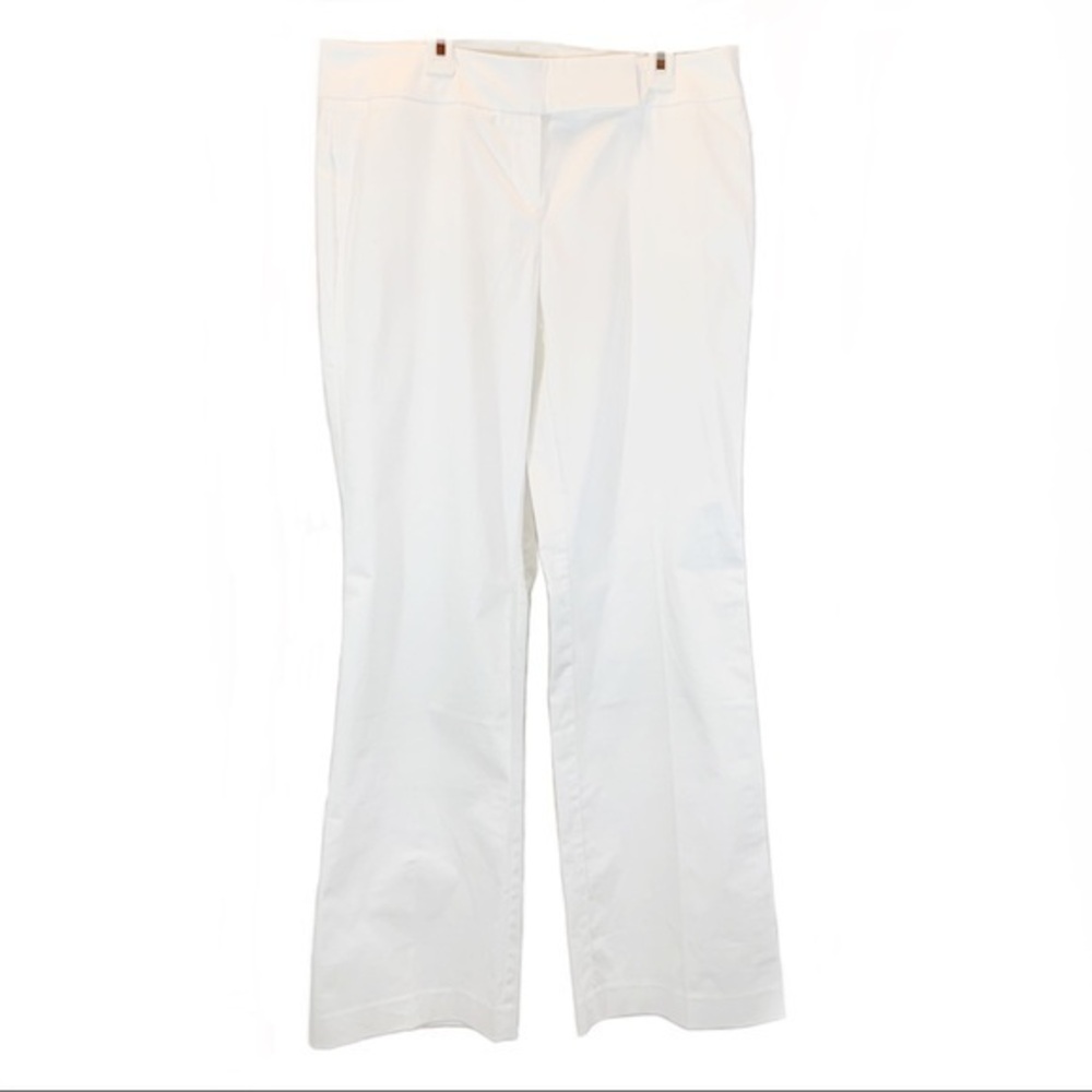 NEW New York & Co sz 6 white stretch boot leg pant